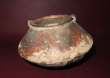 Primitive Hand Made 7" Ecuadorian Latin American Double Handle Clay Cooking Pot