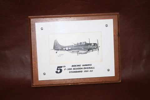 Vintage 9x7" Framed Joe Milich "Douglas Dauntless" SBD Dive Bomber Drawing Print