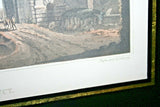 Vintage Wood Framed Matthew Dubourg Engraving Print No. 23 - "Claudian Aqueduct"