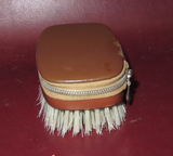 Vintage Special Triple Cut German Manicure Set in 4" Leather Zipper Brush Case