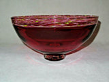 Dennis K. Mullen 1994 Signed Hand Blown Ruby Pink Studio Art Glass 14" Bowl