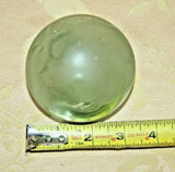Antique Japanese Style Small 3.25" Aqua Blue Blown Glass Fishing Float