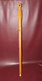 Vintage 36" Hand Carved Spooky Face Arts & Crafts Style Wood Walking Stick Cane