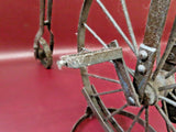 Vintage Reproduction 22" Long Cast Iron Classic Big Wheel Bicycle Model on Stand