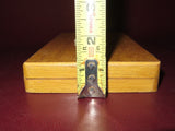 Vintage Brass 50g Balance Scale in 8" Blue Felt Lined Wood Box - Made in India