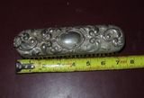 Antique 7.5" Long Ornate Silverplate Clothing Brush - Engraved May to Amos 1906