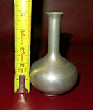 Vintage 5" Tall Royal Holland Pewter Round Bulb Bud Vase - KMD Daalderop