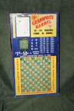 Vintage 10-Cent "Grand Prize Barrel" 622 Hole Punch Board Serial 21010 Unpunched