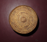 Vintage Small Native American Chehalis Tribal Lidded Woven Bark Basket c. 1930