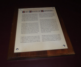 Vintage 13x10" Wood & Plexiglass Frame Daily Prayer of Maimonidies Medical Print