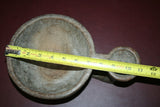 Antique South American Pre-Columbian Style Hand Carved Wooden Double Mortar Bowl