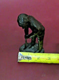 Vintage 5" Tall Solid Bronze Golf Figurine Sculpture of Golfing Man c. 1930