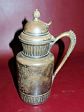 Antique Rogers & Bros Triple Plate Hard White Metal Flip-Lid Syrup Pitcher #187