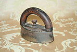 Antique 6.5" Long Sad Iron w/ Detachable Wood Handle - "Ferrosteel - Cleveland"