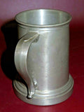 Vintage 5" Tall One Pint Glass Bottom Pewter Tankard Stein - Engraved "Dad"