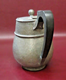 Vintage 6" English Period Pewter 138 Flip-Lid Teapot Pitcher w/ Ebonized Handle