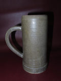 Vintage 8" Tall Signed English Style 1L Turned Pottery Beer Mug - Stamped "E.S."