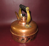 Antique Simplex 7.5" English Solid Copper Lidded Whistling Tea Kettle Pot 423201