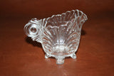 Classic Cambridge Footed Clear Glass Cream & Sugar Set - Caprice Style