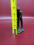 Vintage 5" Tall Solid Bronze Golf Figurine Sculpture of Golfing Man c. 1930