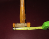 Vintage 36" Hand Carved Spooky Face Arts & Crafts Style Wood Walking Stick Cane