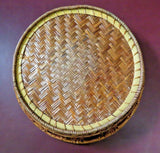 Vintage Style 12" Diameter Round Woven Reed Table Pie Basket