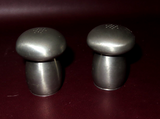 Vintage Pair 2.5" Mushroom Style Salt & Pepper Shakers - Kirk Pewter by Hanle