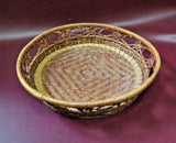 Vintage Style 12" Diameter Round Woven Reed Table Pie Basket