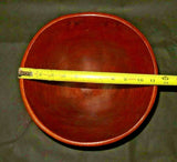 Vintage Hawaiian Polynesian Style 11.5" Diameter Hand Carved Solid Wood Bowl