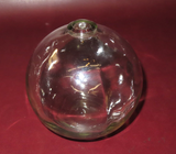 Collectible Large 5" Clear Glass Fishing Net Float - Stamped 20-2-5