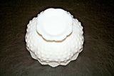 Vintage Fenton Milk Glass Hobnail 6-Hole Pattern 6.5" Centerpiece Candle Holder