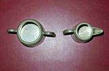 Vintage Hammered English Pewter Cream & Sugar Set - Craftsman Sheffield