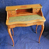 Vintage Reproduction Louis XV Style 35" Inlaid Bleached Mahogany Secretary Desk