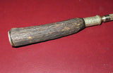 Antique Early 20th Century 13" Long Chef's Stag Handle Knife Sharpening Steel