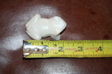 Vintage Asian Style Carved White 2" Long Miniature Soapstone Frog Figurine