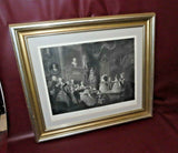 Antique 31x27" Silver Gilt Framed William Hogarth Print - "The Indian Emperor"