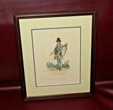 Antique Framed Carle Vernet Marchand de Barometretl Signed Etching Print w/ COA