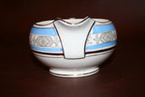 Vintage Blue & Gilt English Pottery Gravy Boat Pitcher - Melton Tams Ware #2248