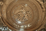 Vintage Round Pink Tiara Indiana Glass 6" Bowl w/ Mother Goose Fairy Tales