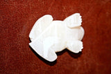 Vintage Asian Style Carved White 2" Long Miniature Soapstone Frog Figurine