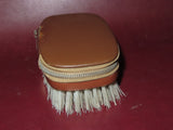 Vintage Special Triple Cut German Manicure Set in 4" Leather Zipper Brush Case