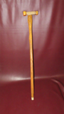 Vintage 36" Hand Carved Spooky Face Arts & Crafts Style Wood Walking Stick Cane