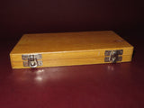 Vintage Brass 50g Balance Scale in 8" Blue Felt Lined Wood Box - Made in India