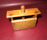 Antique Hand Carved Wooden French Country Butter Mold Press c. 1900