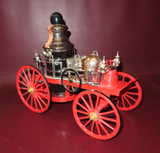 Vintage 1970s Jim Beam 1867 Mississippi Steam Pump Fire Engine Whiskey Decanter