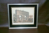 Vintage Wood Framed Matthew Dubourg Engraving Print No. 23 - "Claudian Aqueduct"