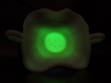 Vintage Fenton White Green Double Handle Vaseline Uranium Butterfly Glass Dish