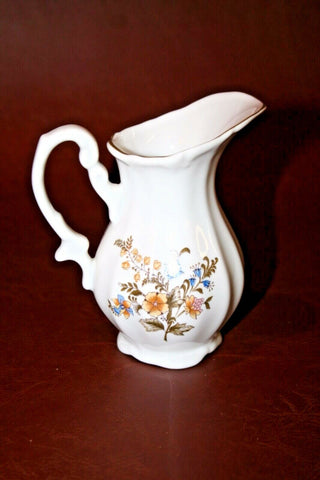 Collectible Miniature Brazilian Porcelain Pitcher w/ Floral & Gilt Decor - Leart