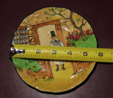 Vintage 5.5" Royal Doulton Gaffers Art Pottery Bowl Cottage Garden Scene D.4210