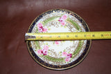 Antique Hand Painted Nippon Japanese Plate w/ Floral Design & Gilt Beaded Lip